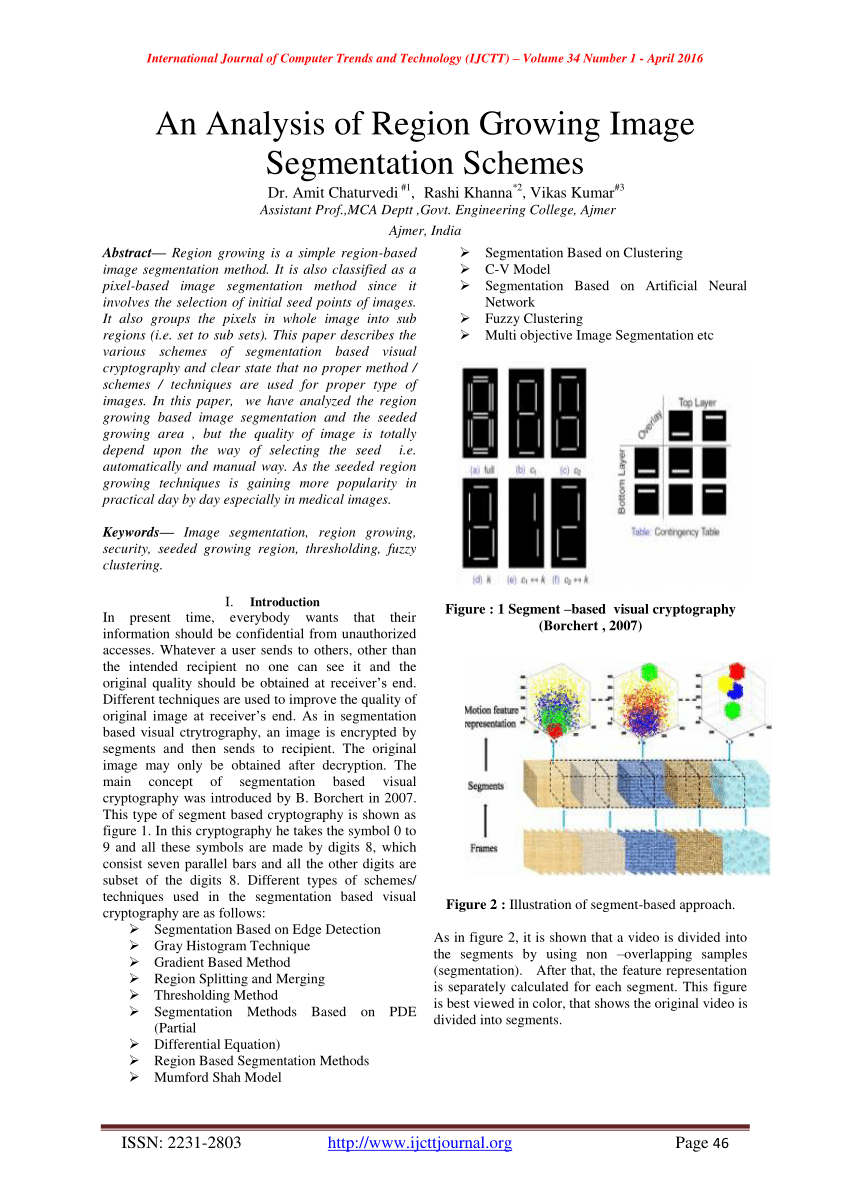 Pdf An Analysis Of Region Growing Image Segmentation Schemes