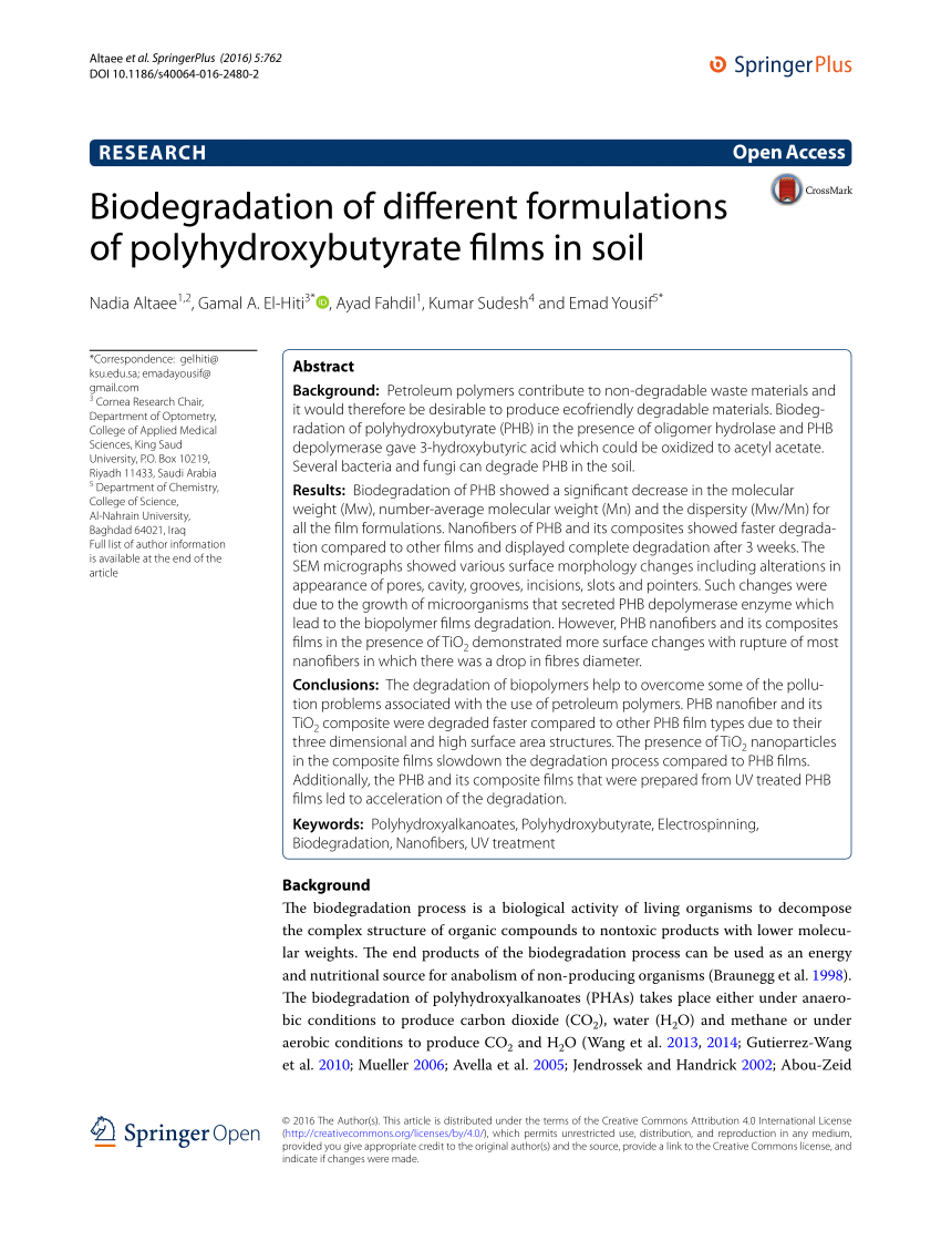 Pdf Biodegradation Of Different Formulations Of