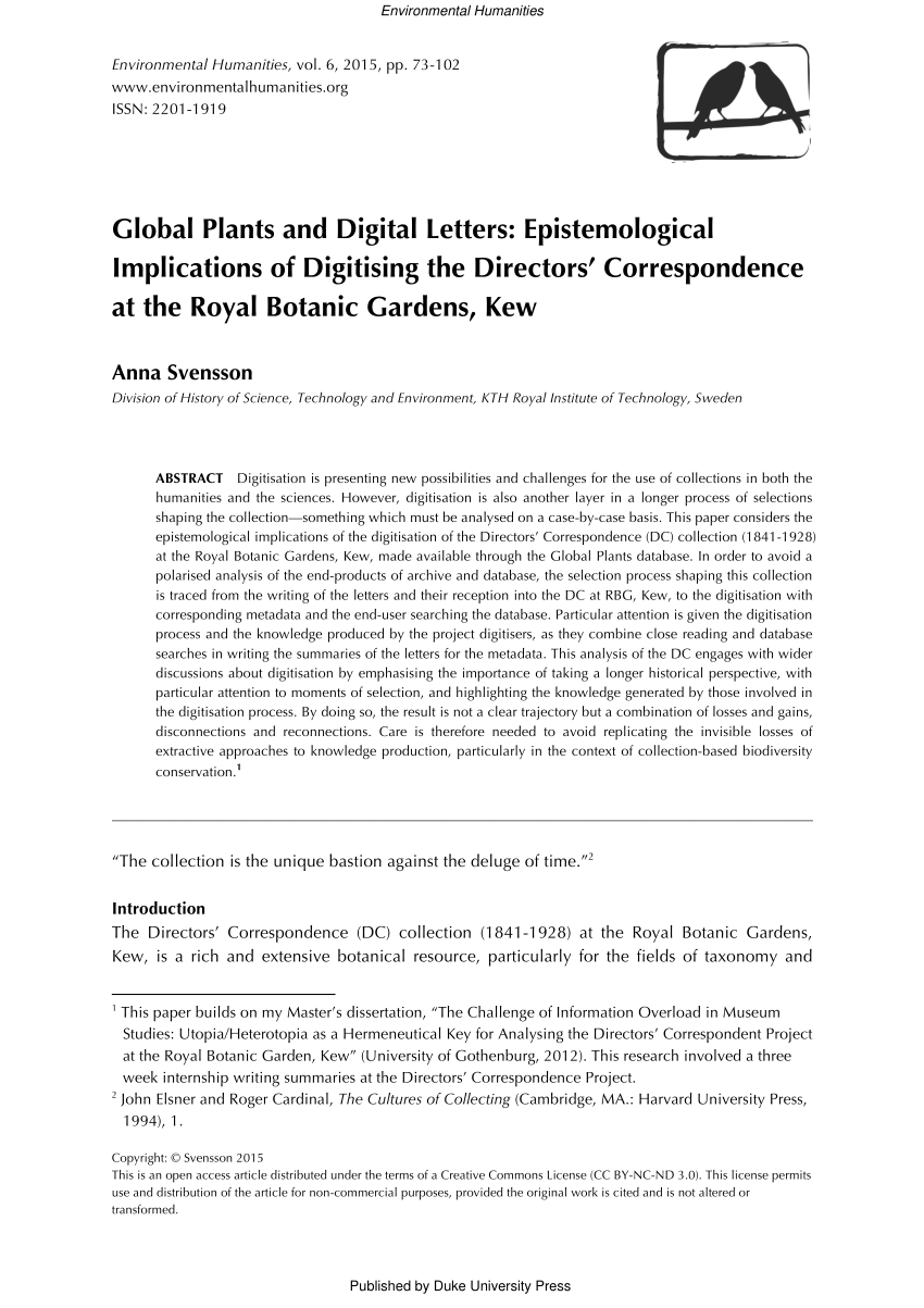 Pdf Global Plants And Digital Letters Epistemological Images, Photos, Reviews