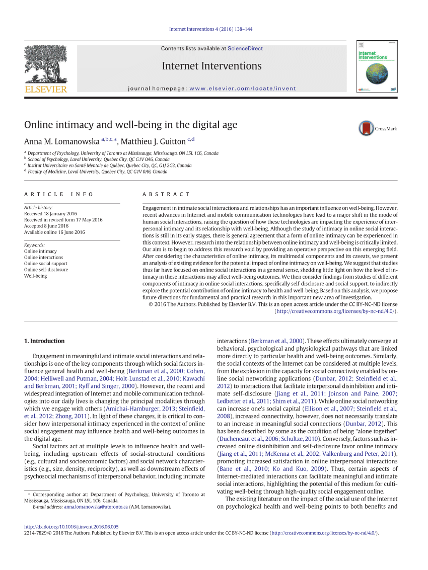 digital intimacy thesis