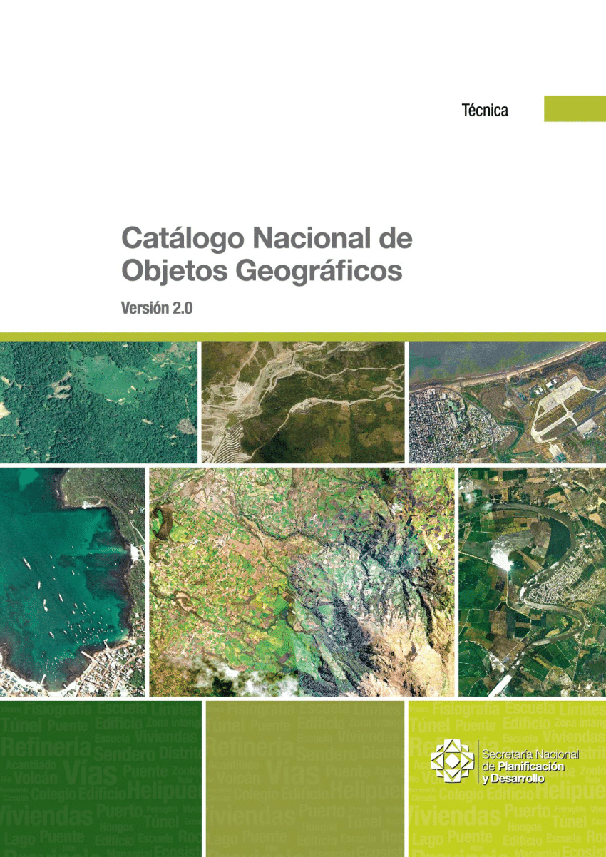 Pdf Catálogo Nacional De Objetos Geográficos Versión 20