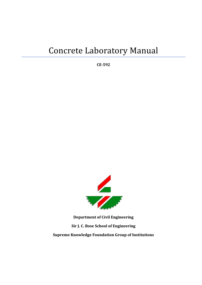 Lab Manual For Civil Engineering