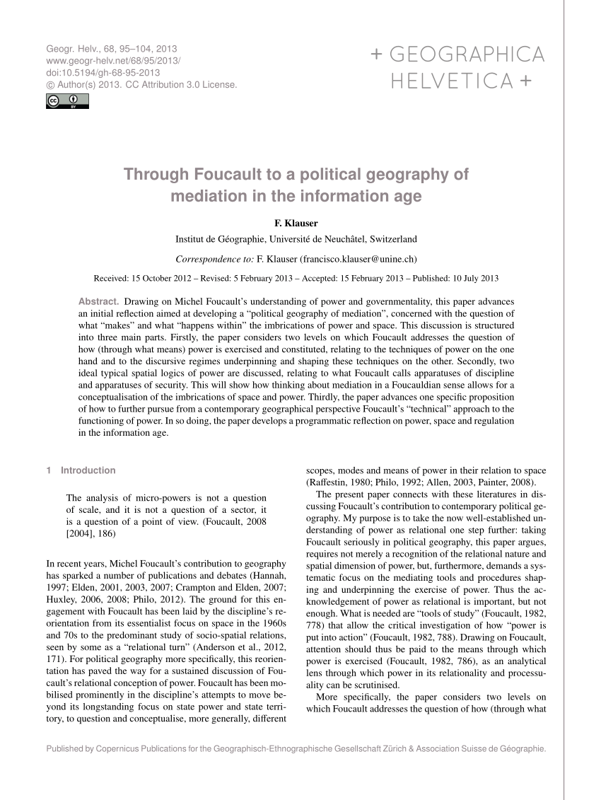 Understanding Foucault - The ATMs Workshop