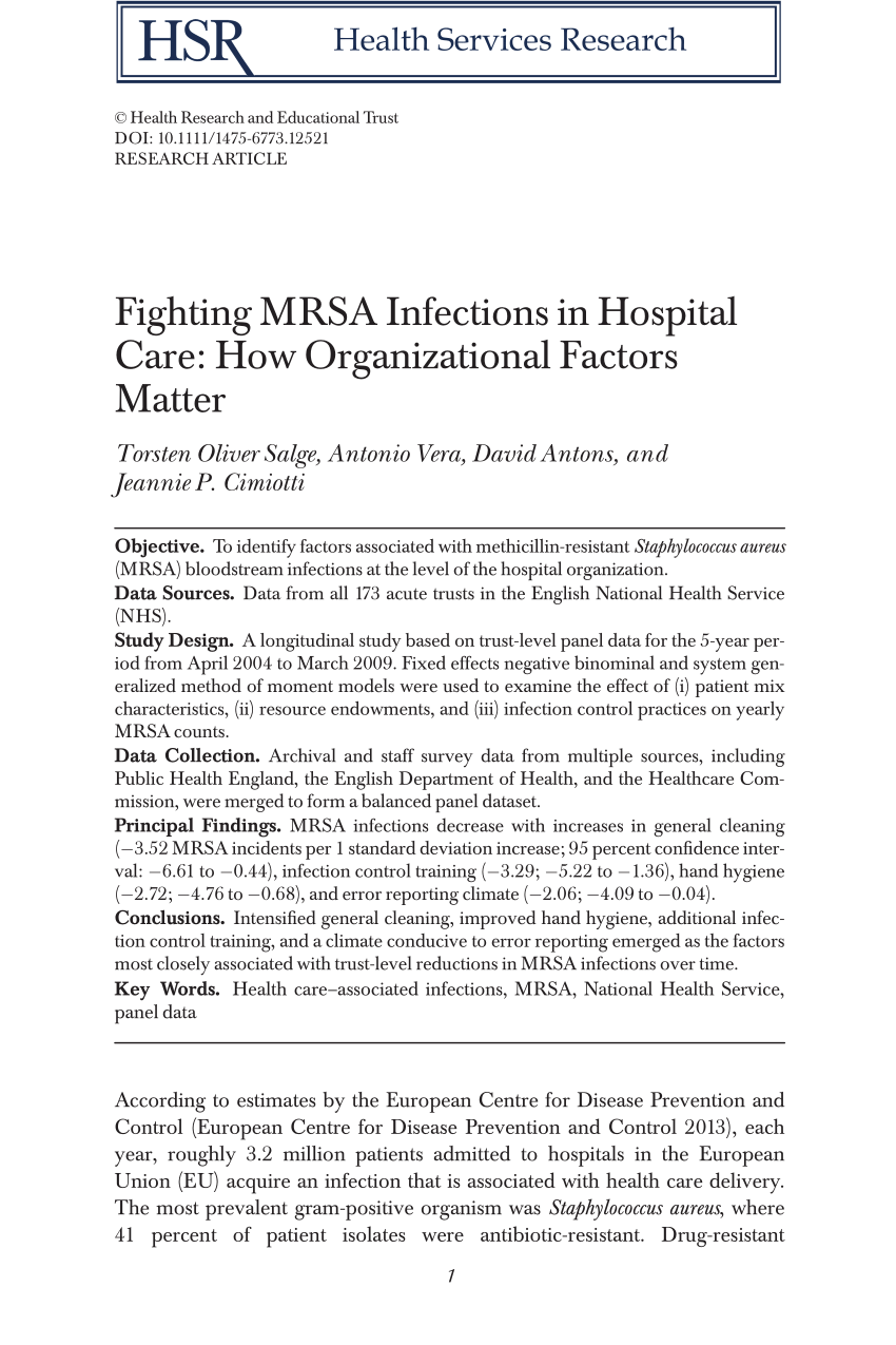 mrsa research paper pdf