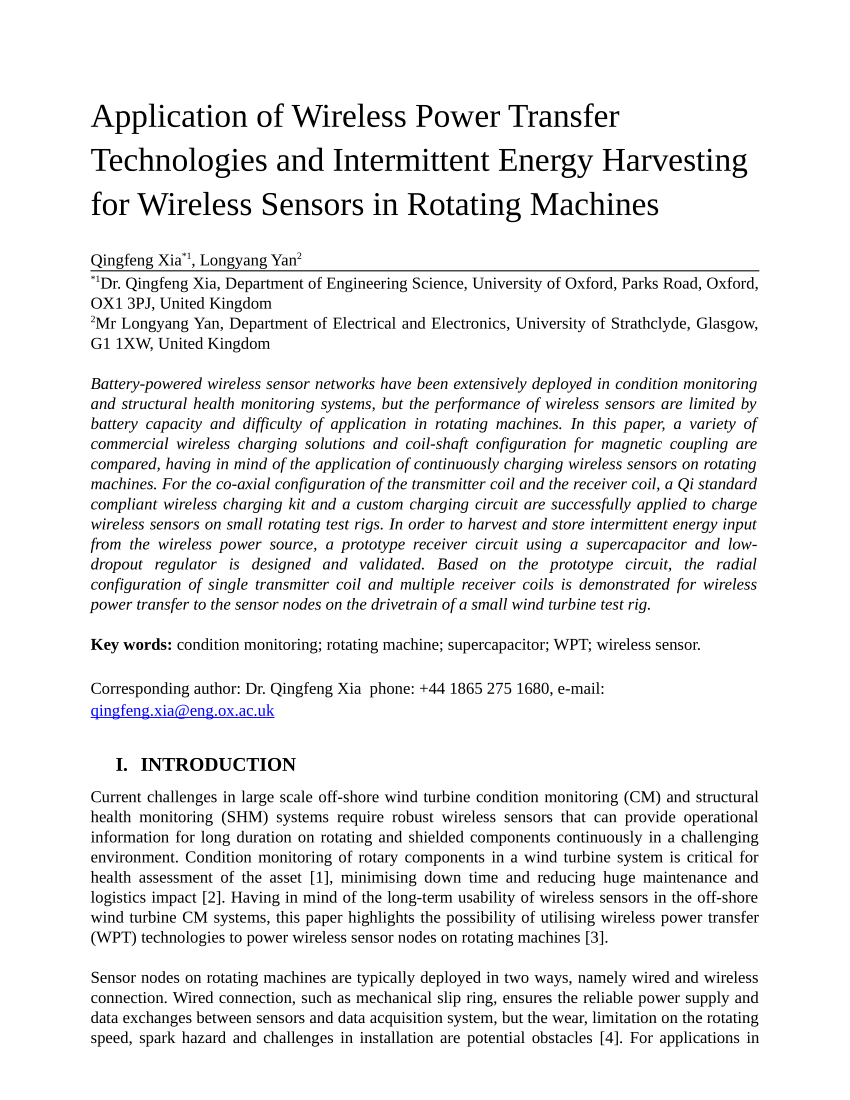 wireless electricity research paper