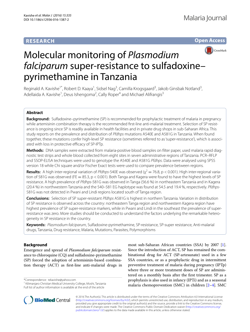 Evolution and spread of Plasmodium falciparum mutations associated with  resistance to sulfadoxine–pyrimethamine in central Africa: a  cross-sectional study - The Lancet Microbe