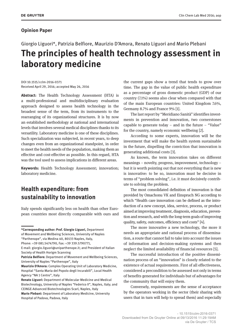 thesis health technology assessment