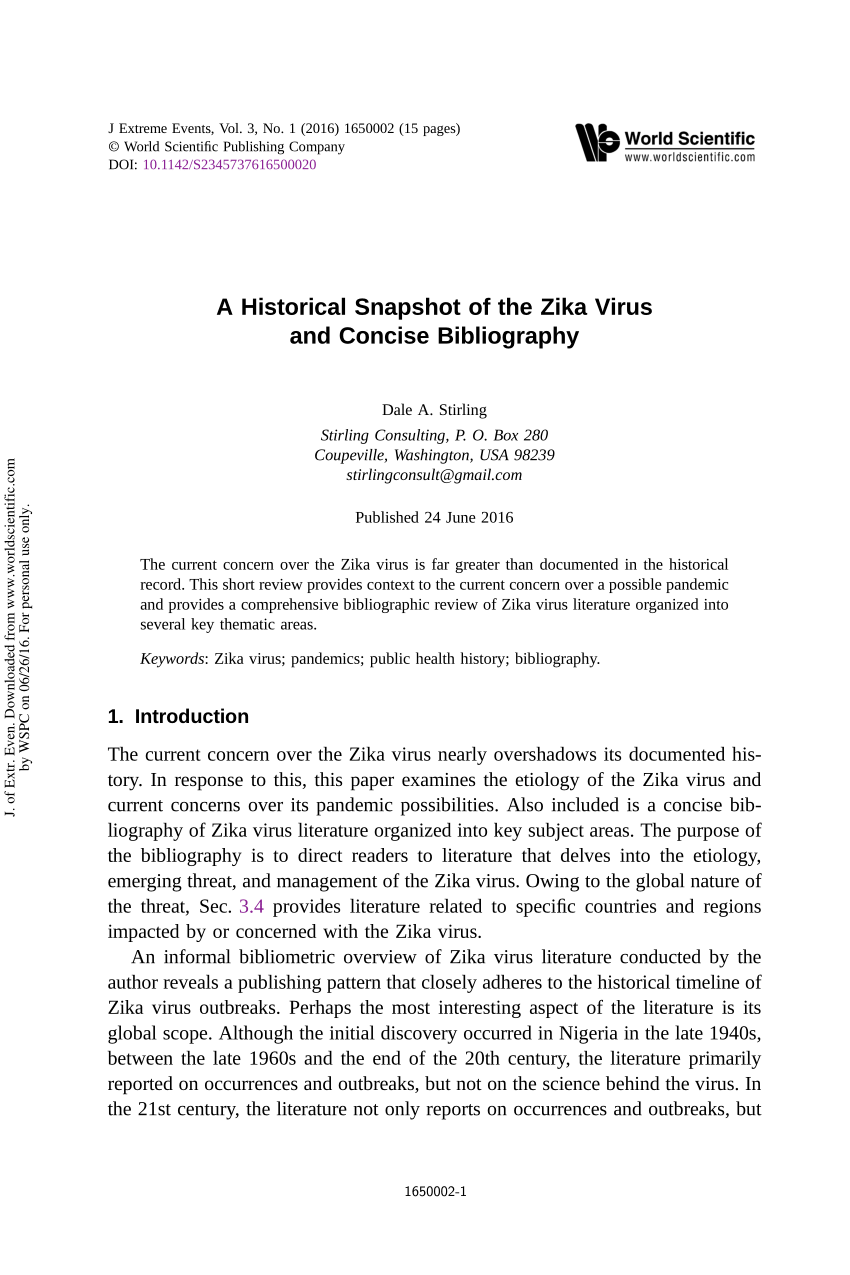 zika virus research paper pdf