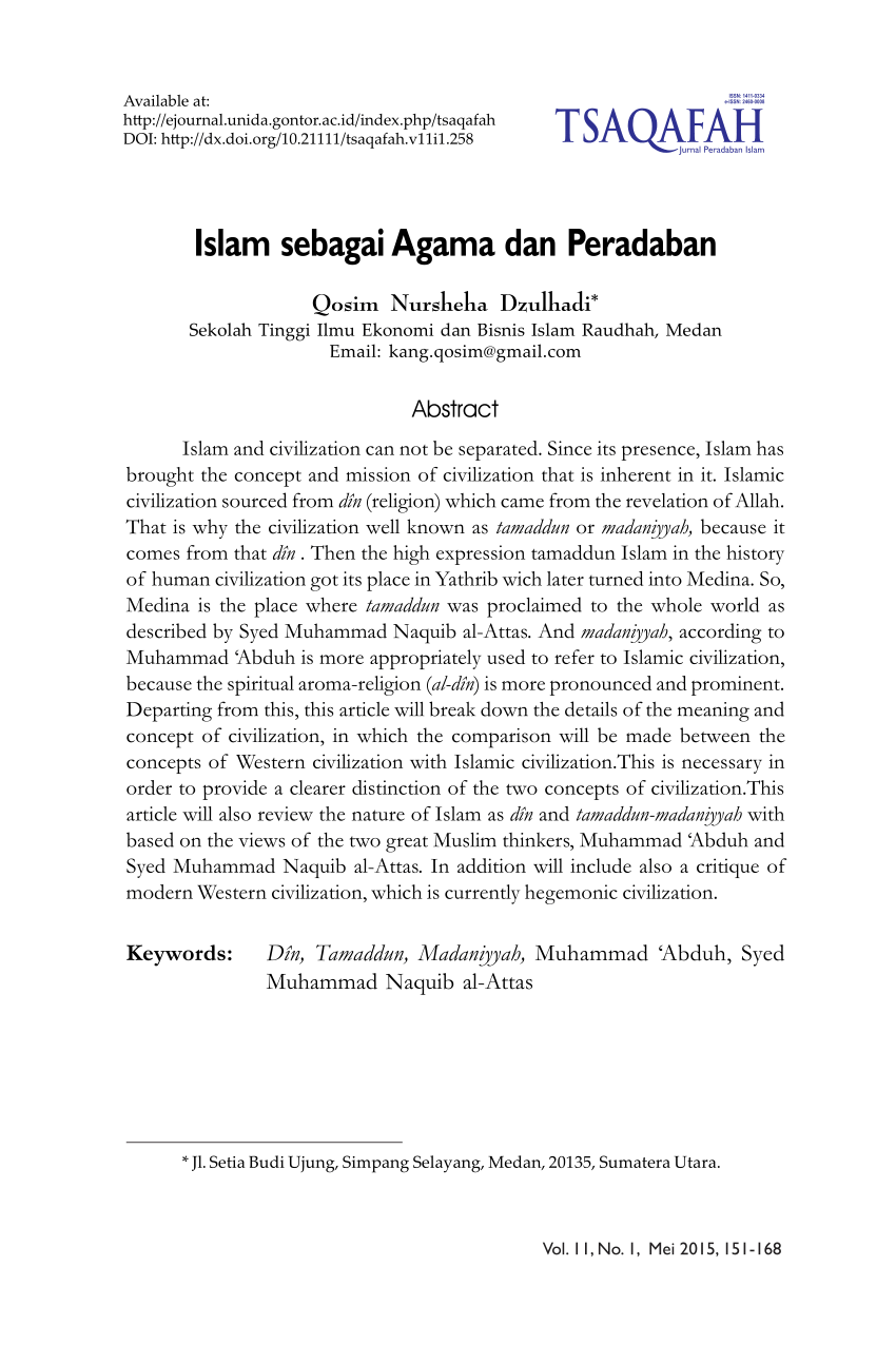 PDF Islam Sebagai Agama Dan Peradaban