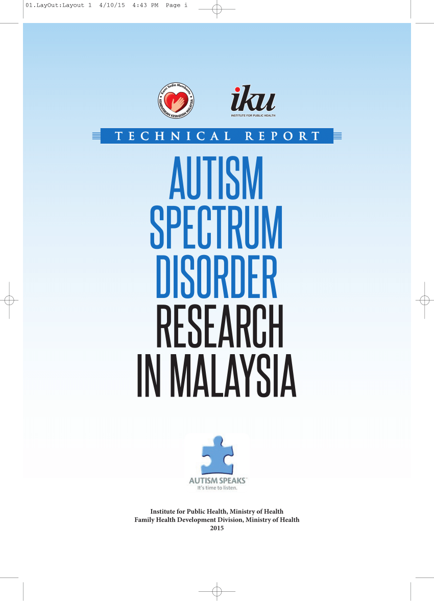 Pdf Technical Report Autism Spectrum Disorder Research In Malaysia