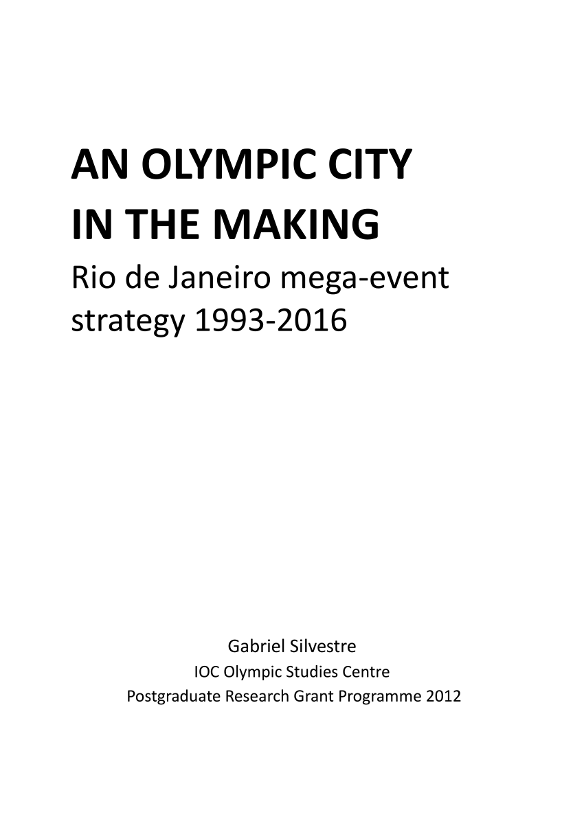 PDF) Issues of the Pan American Games: The Case of Rio 2007