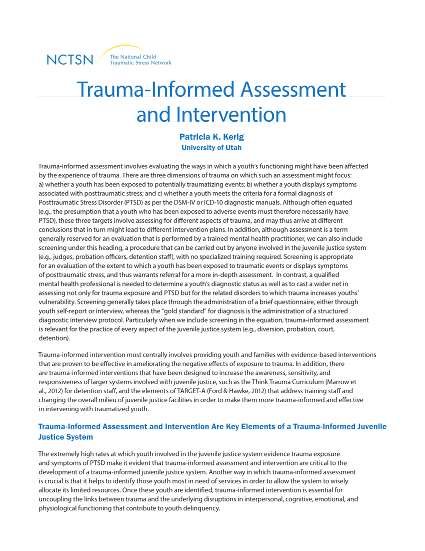 trauma case study pdf