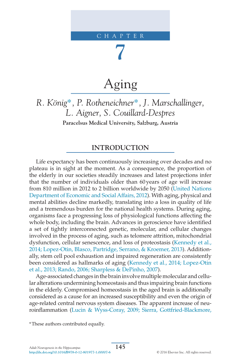 research paper about the aging process