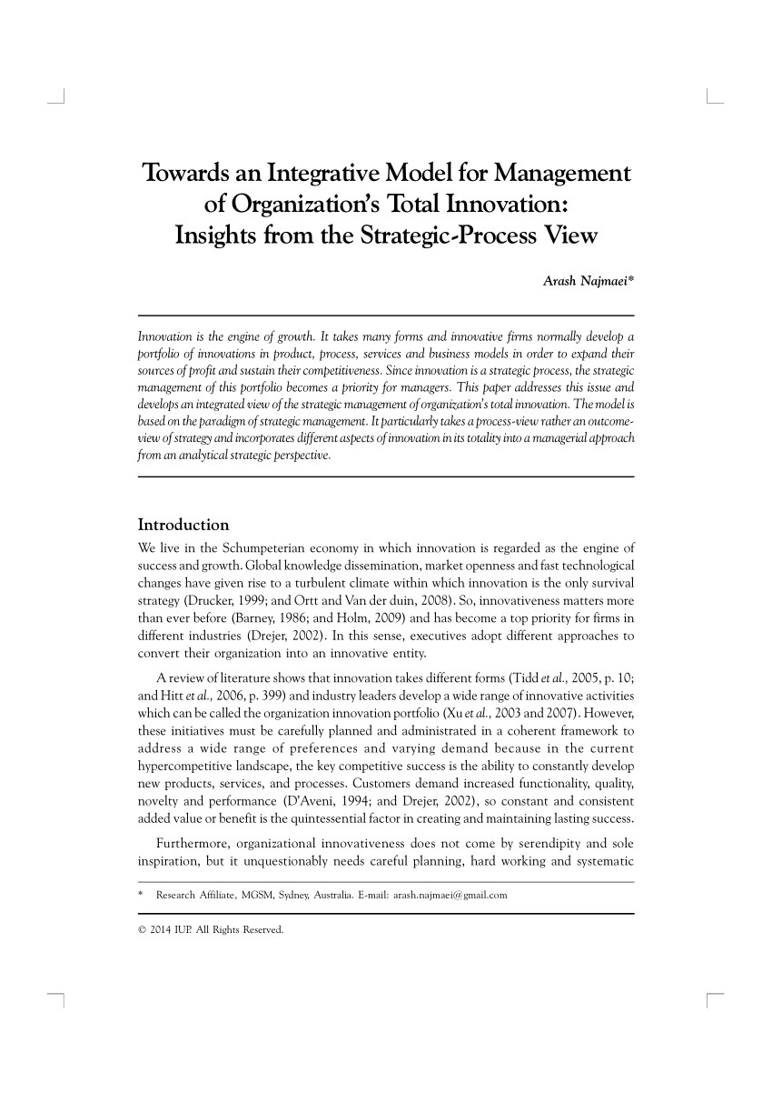 Note De Synthese 2 Le Management Des Organisations