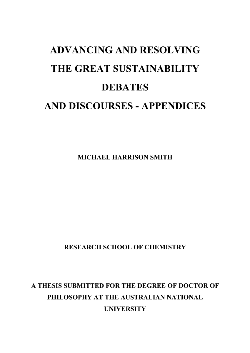 The thesis - ANU