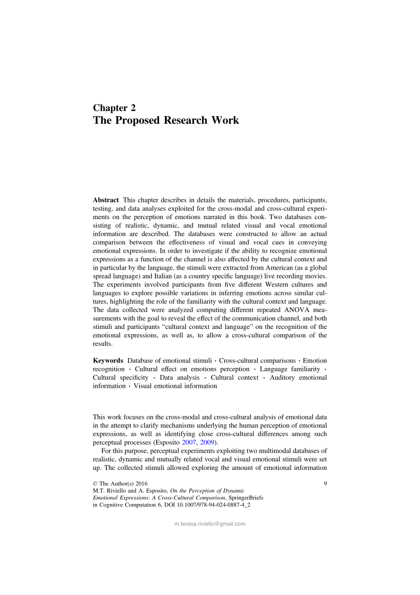 proposed research work