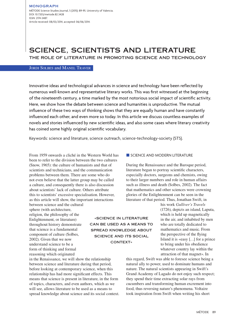 literature and science