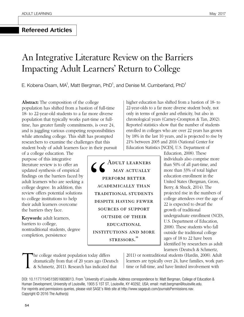 integrative literature review pdf