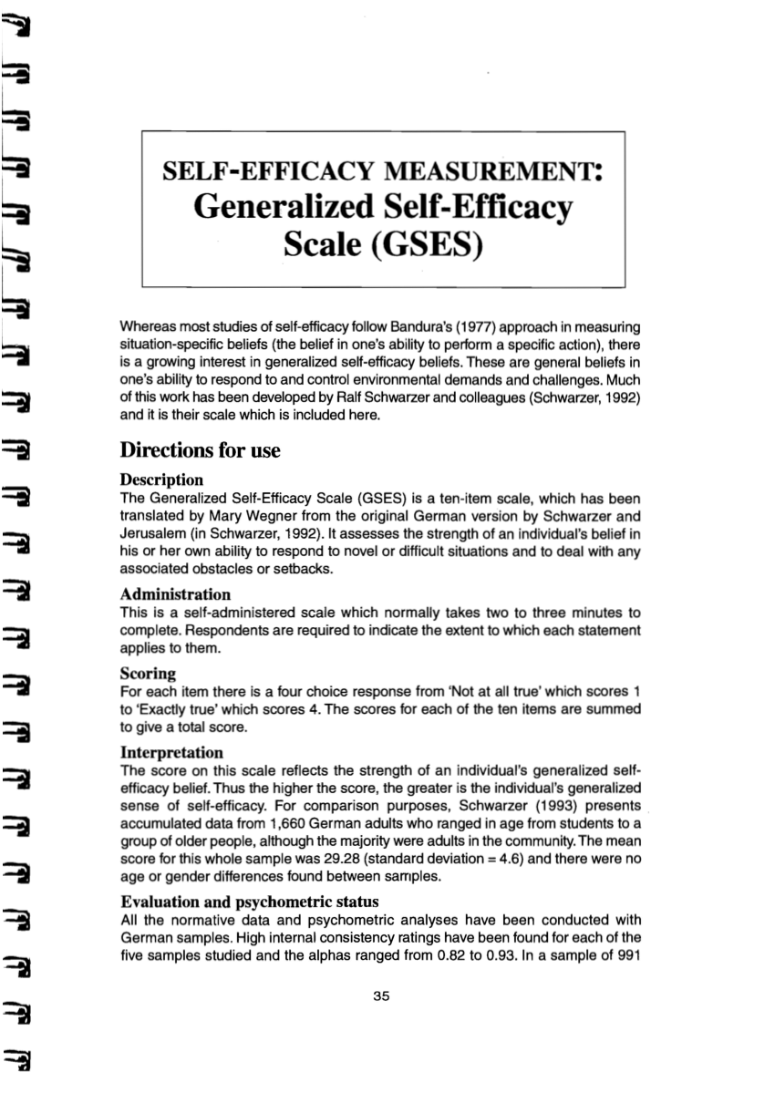self efficacy research papers