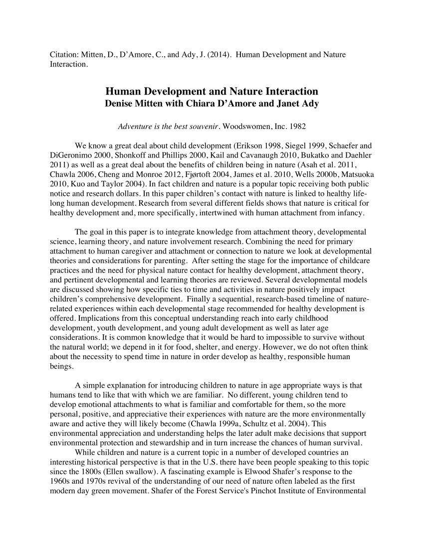 human development research paper pdf