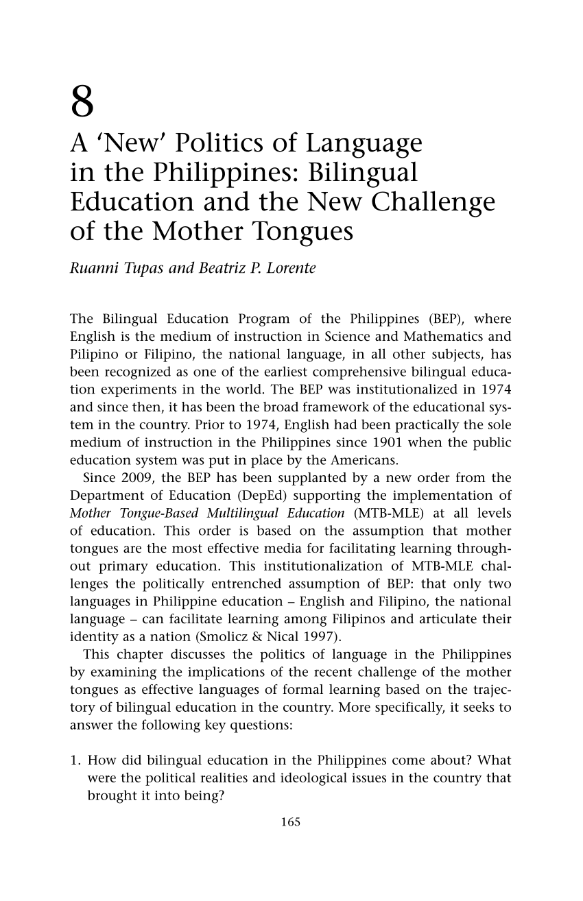thesis about language in the philippines