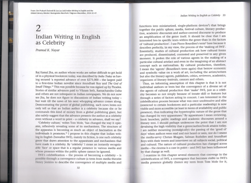 research papers on indian writing in english