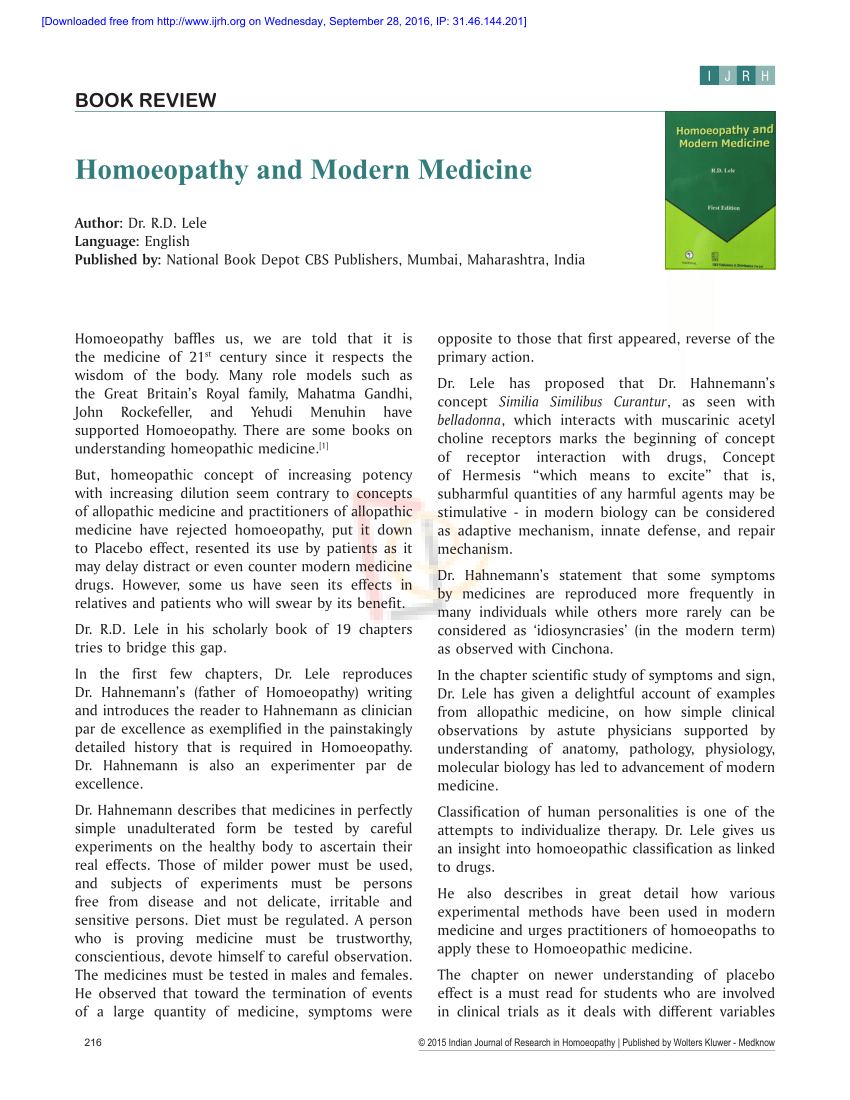 dissertation in homoeopathy
