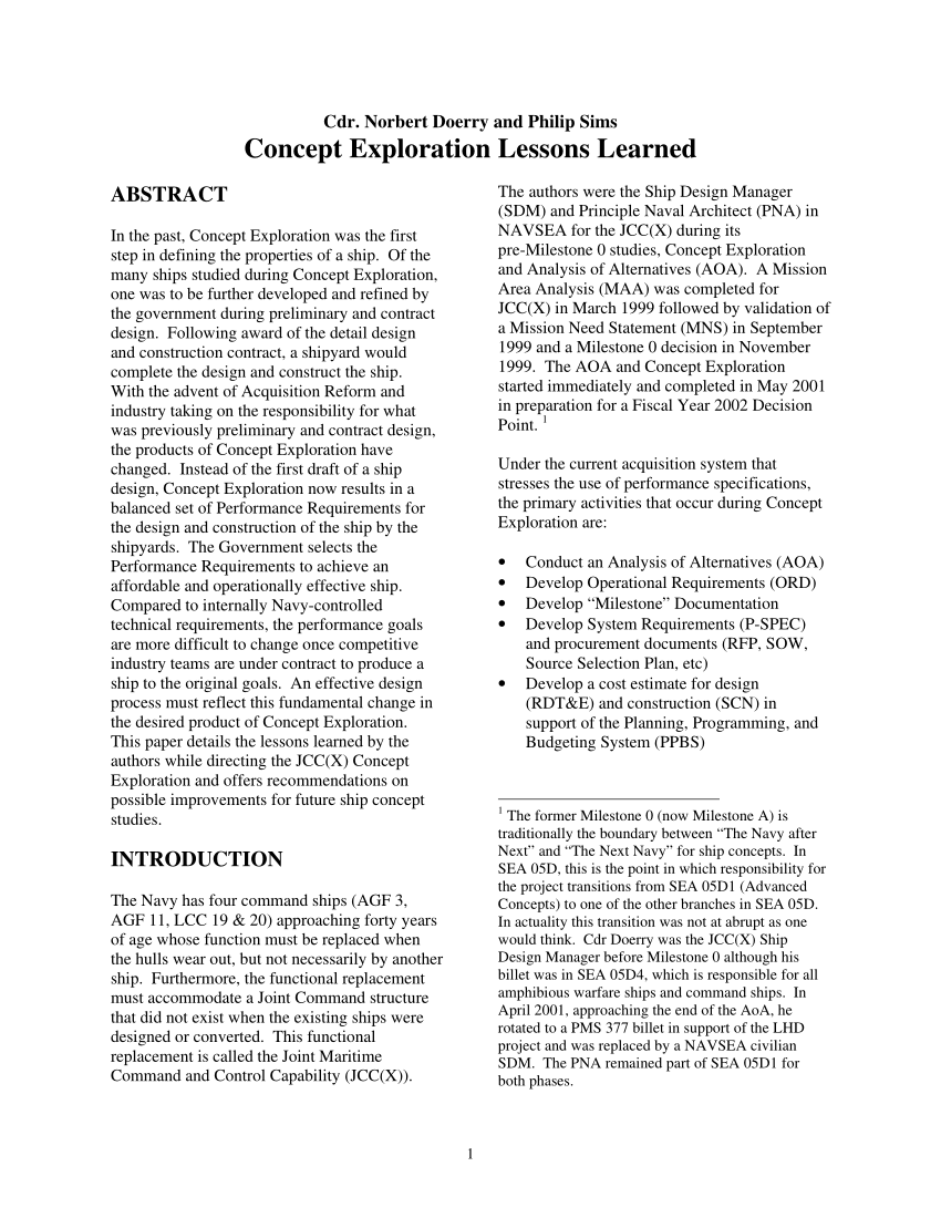 (PDF) Concept Exploration Lessons Learned