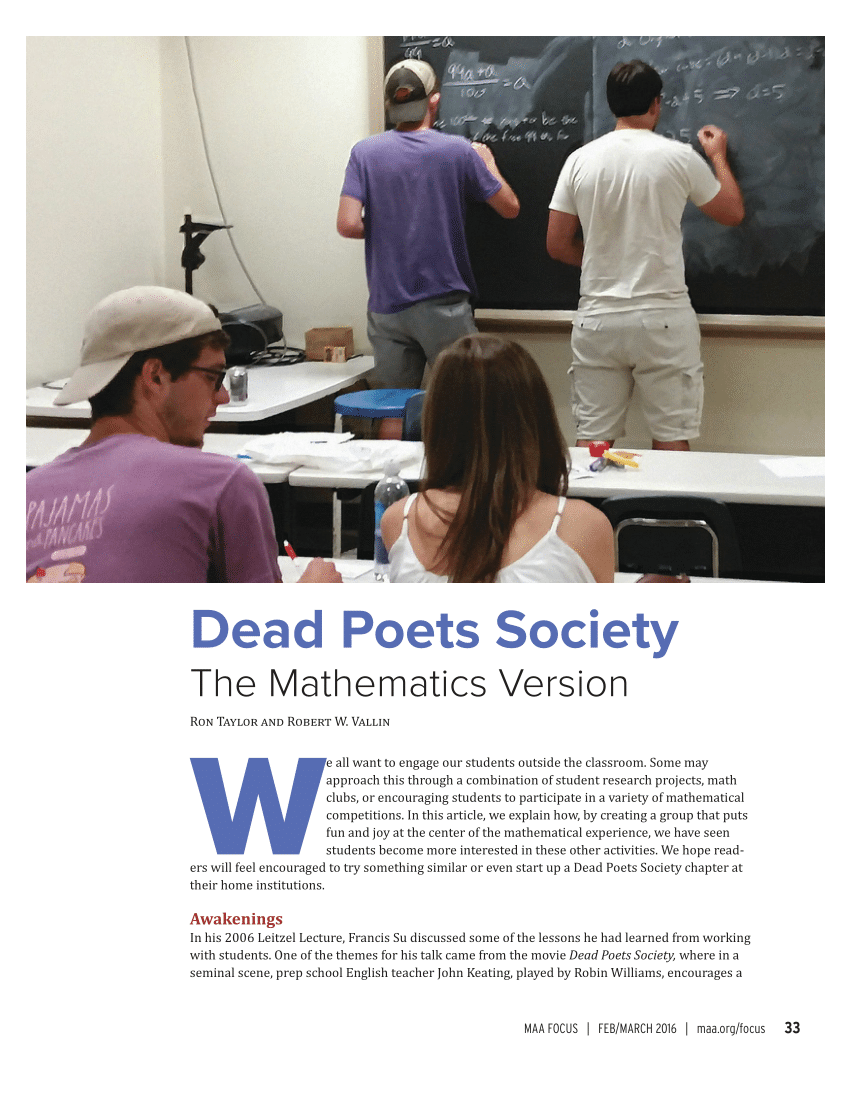 dead poets society book