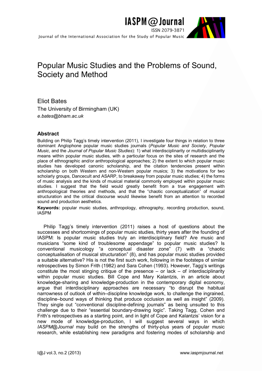 pop music research paper