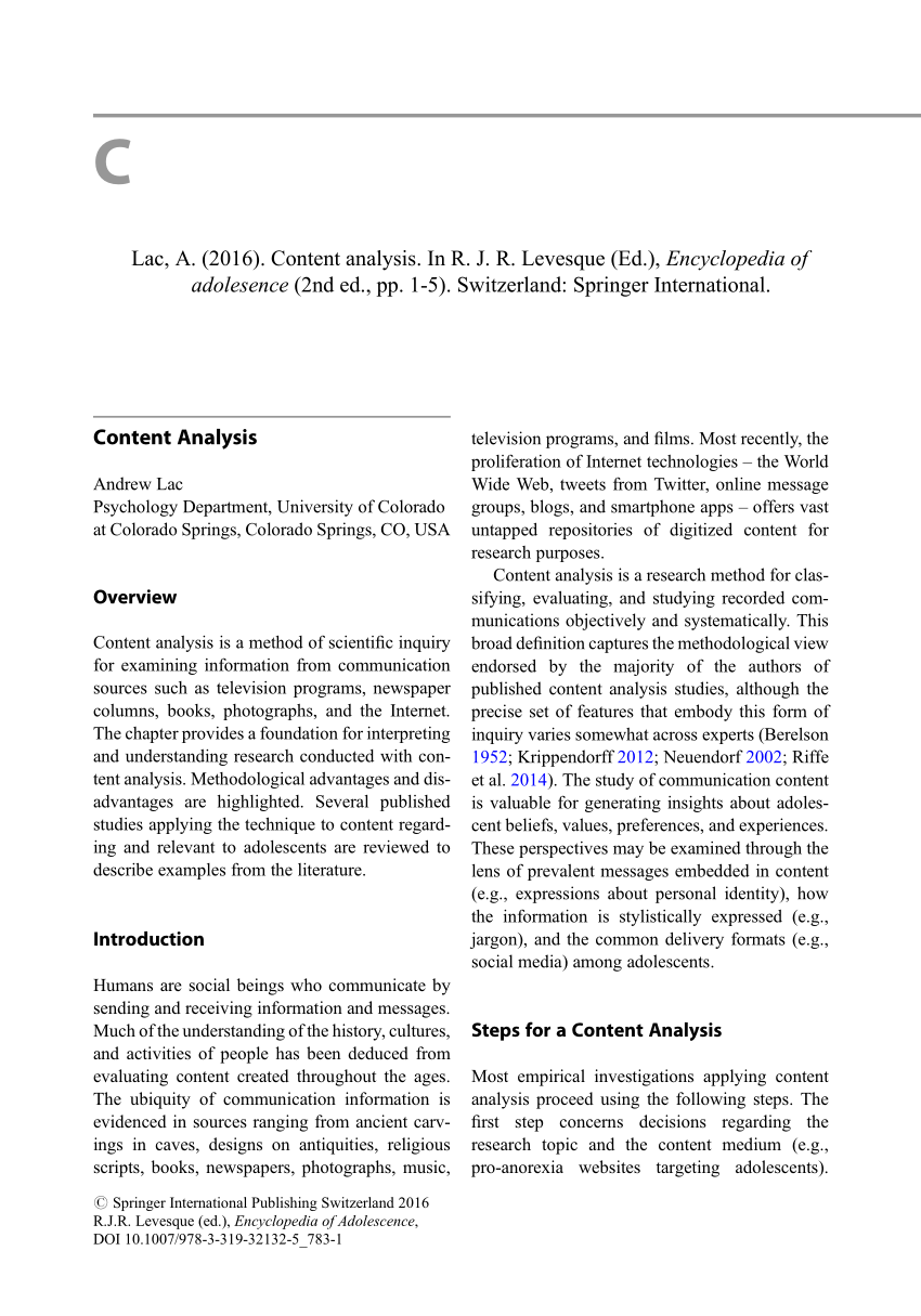 content analysis dissertation pdf