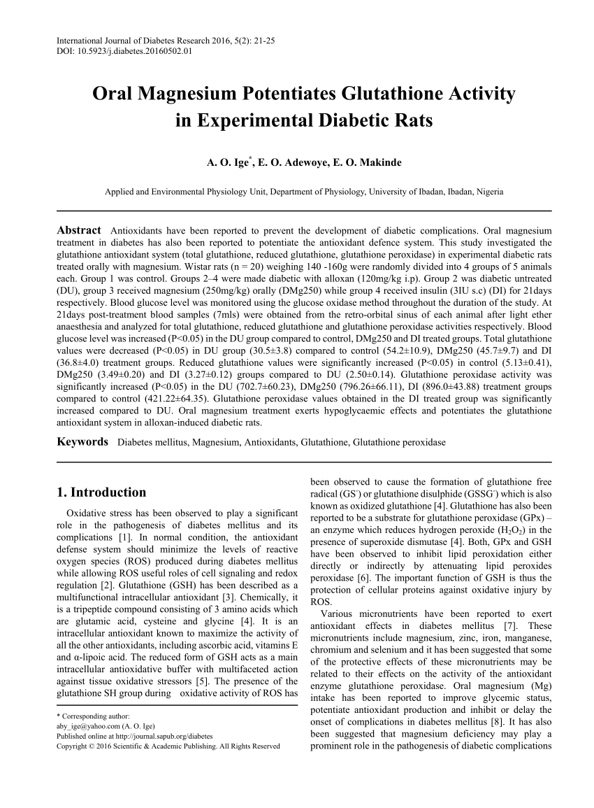 international journal of experimental diabetes research