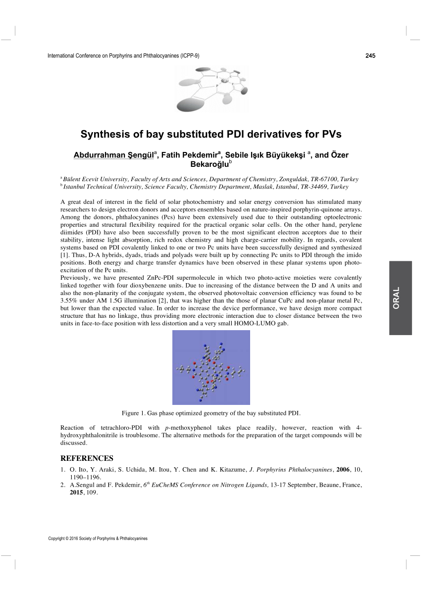 (PDF) Synthesis of Bay substituted PDI Derivatives for PVs