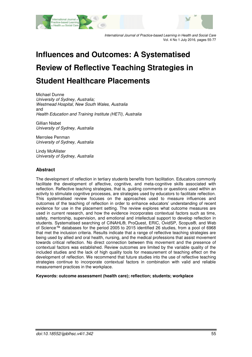 Reflection On Teaching Strategies To Promote Social