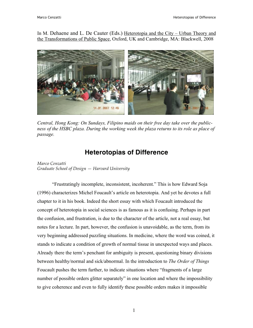 PDF) Heterotopias and utopias in building bodies in contemporary