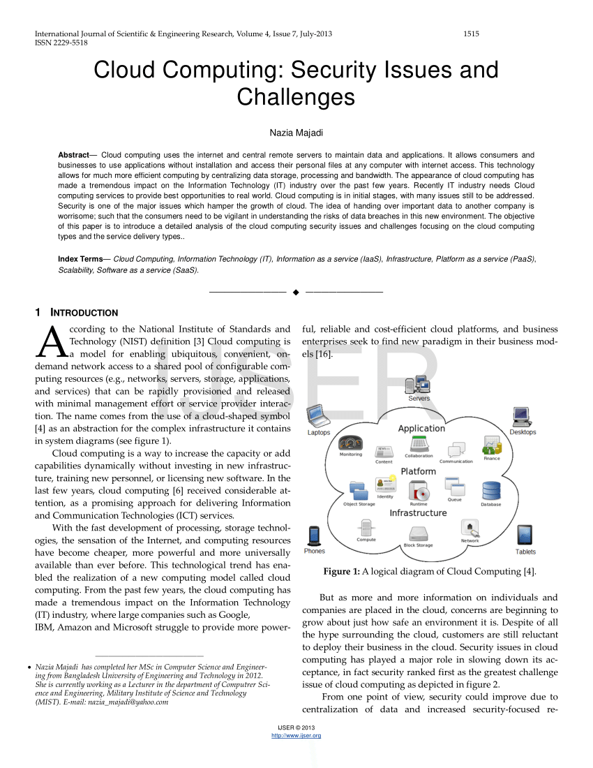 (PDF) Cloud Computing: Security Issues and Challenges