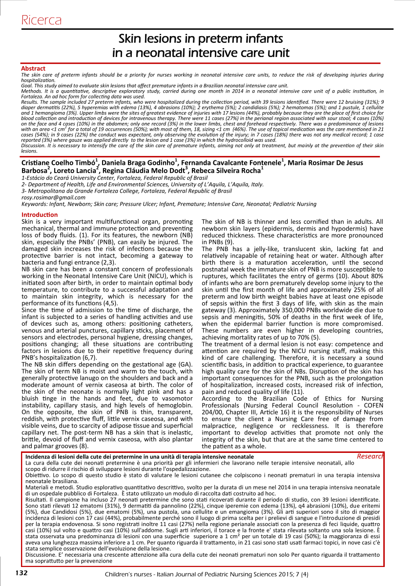 (PDF) Neonatal skin care: Clinical outcomes of the AWHONN/NANN evidence-based clinical practice guideline