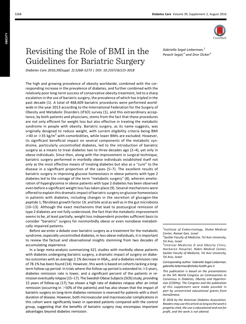 (PDF) Revisiting the Role of BMI in the Guidelines for