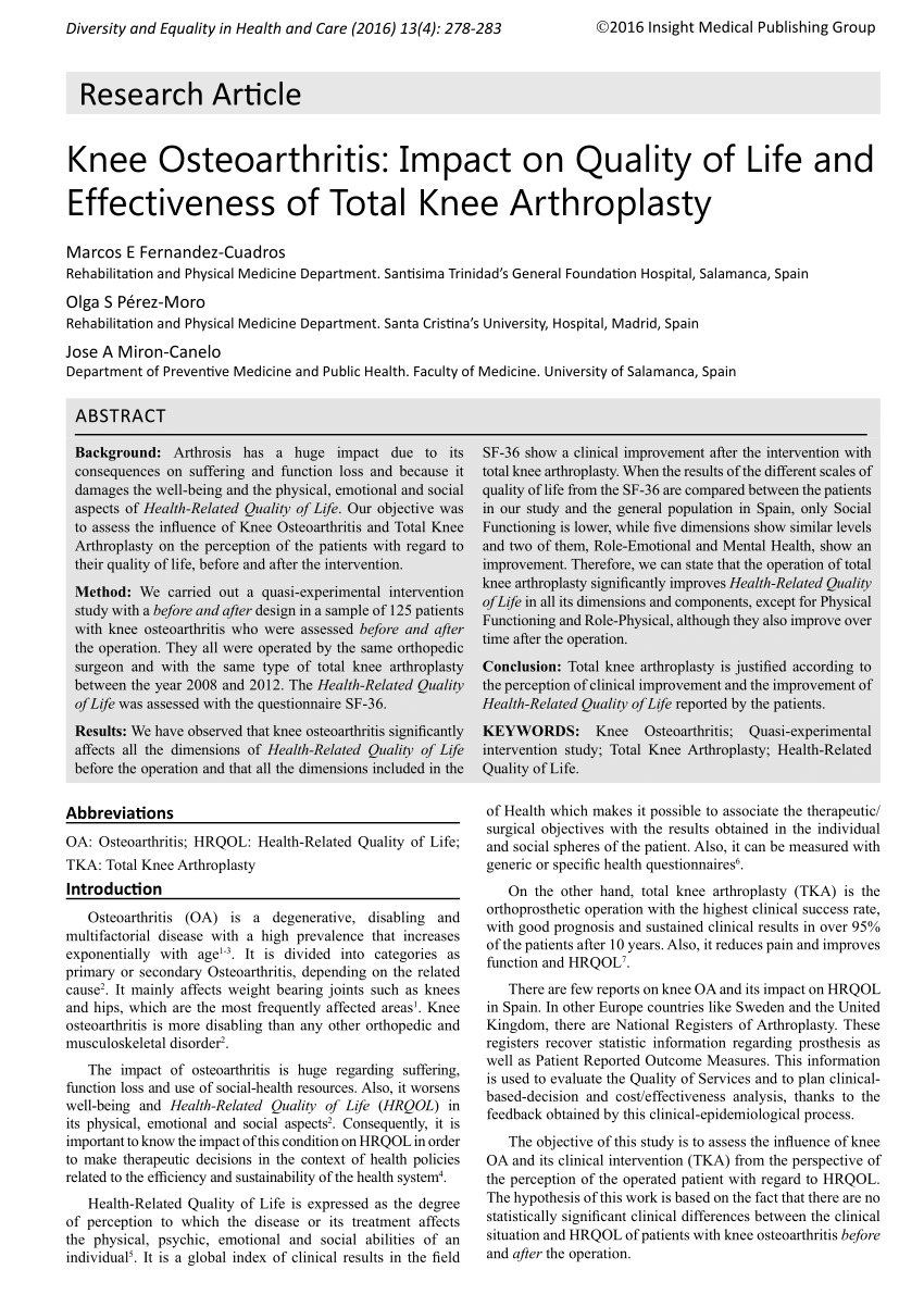 research article on knee