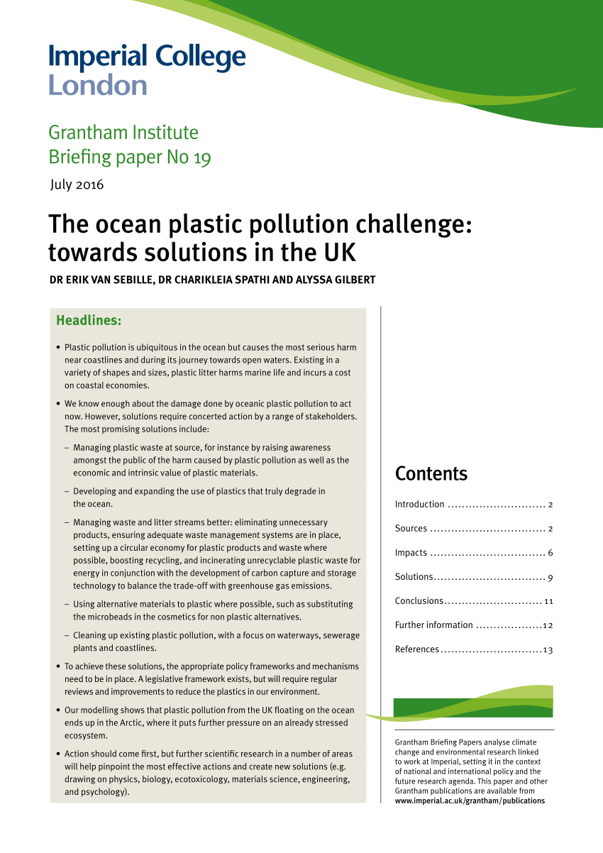 ocean pollution research paper title