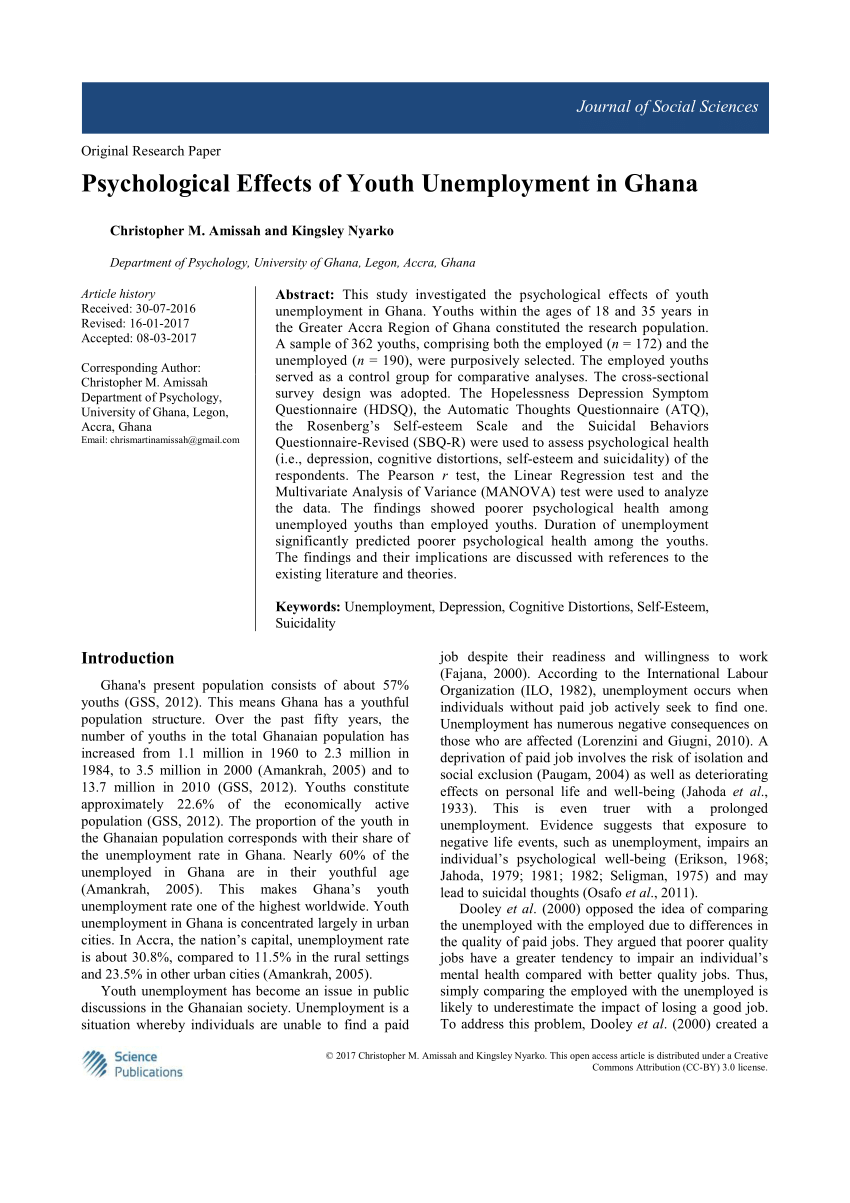 research proposal on youth unemployment in ghana