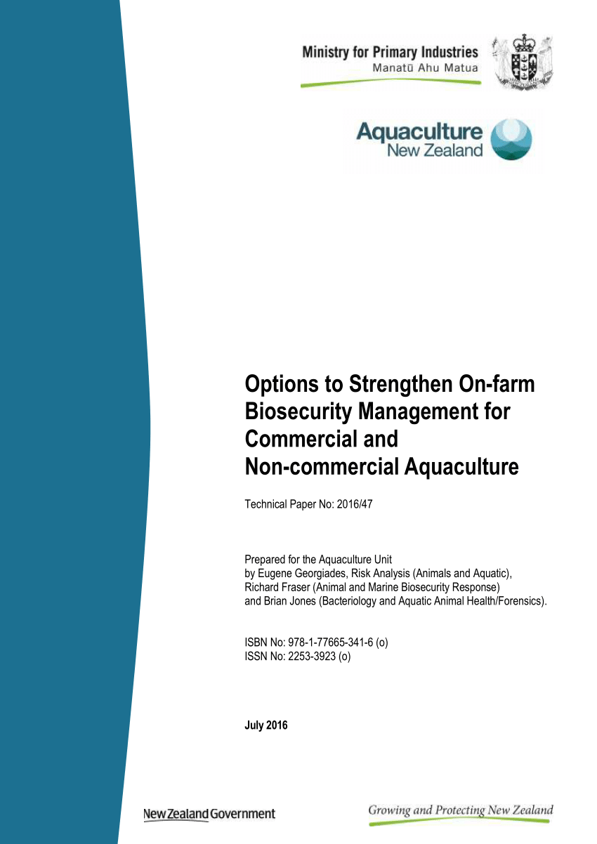 PDF) Options to strengthen on-farm biosecurity management for ...