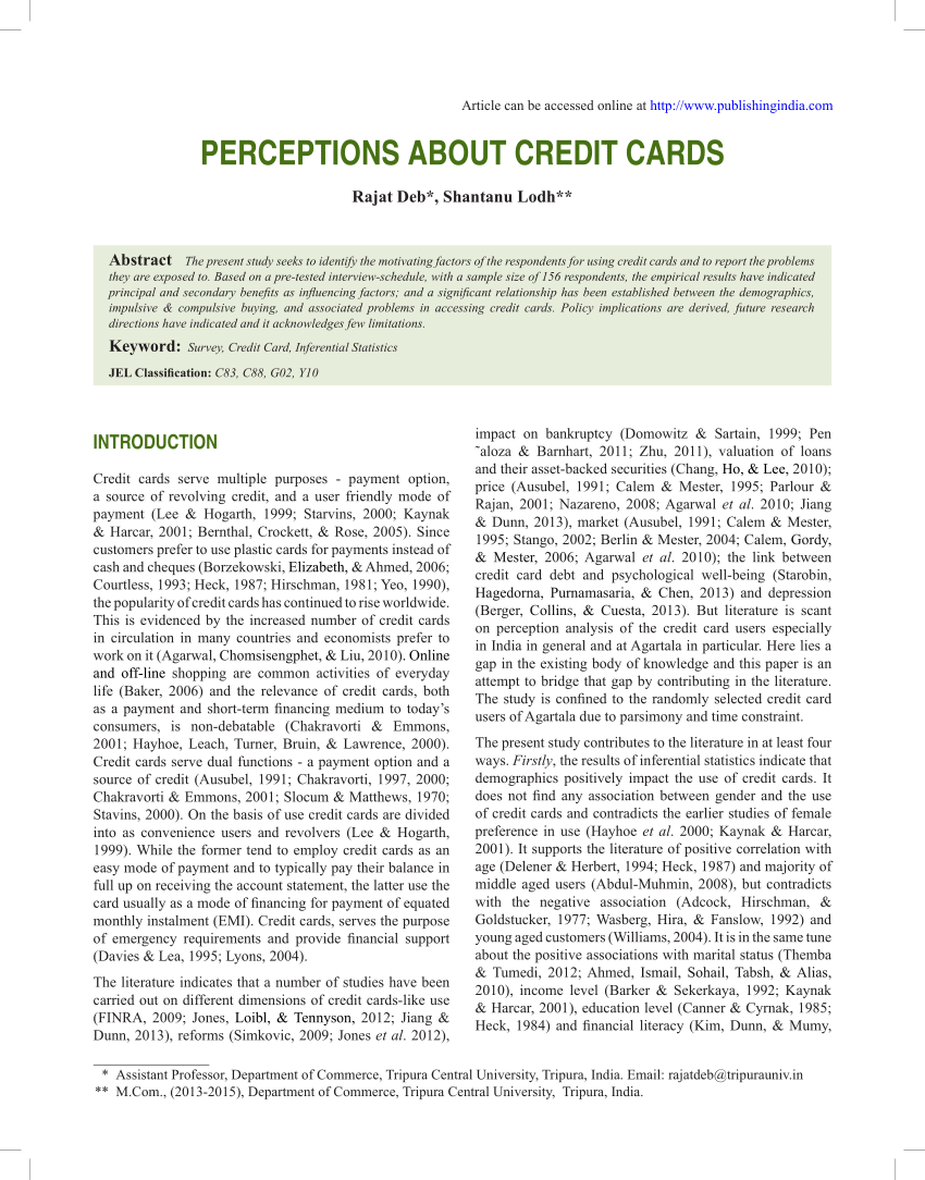 research on credit card