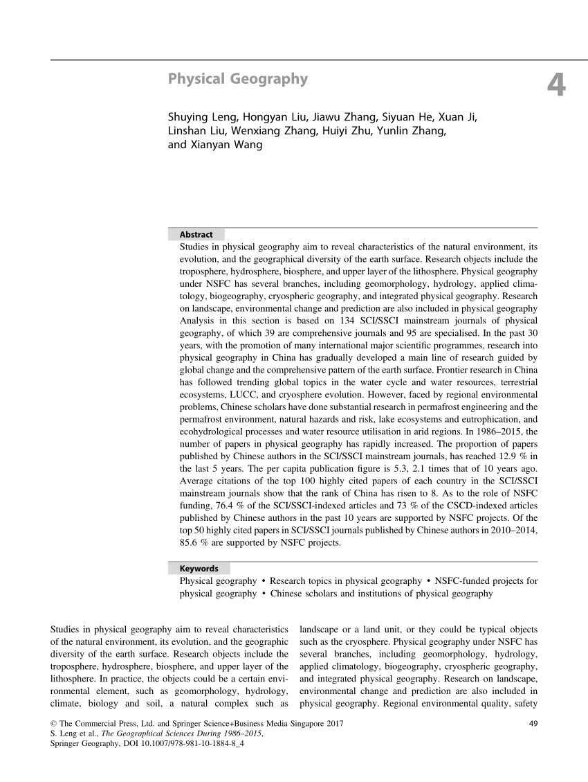 physical geography undergraduate dissertations