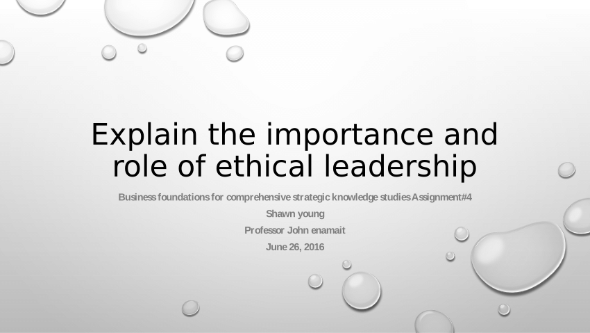 case study ethical leadership