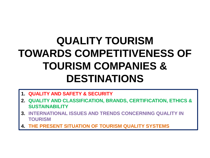 quality tourism pdf