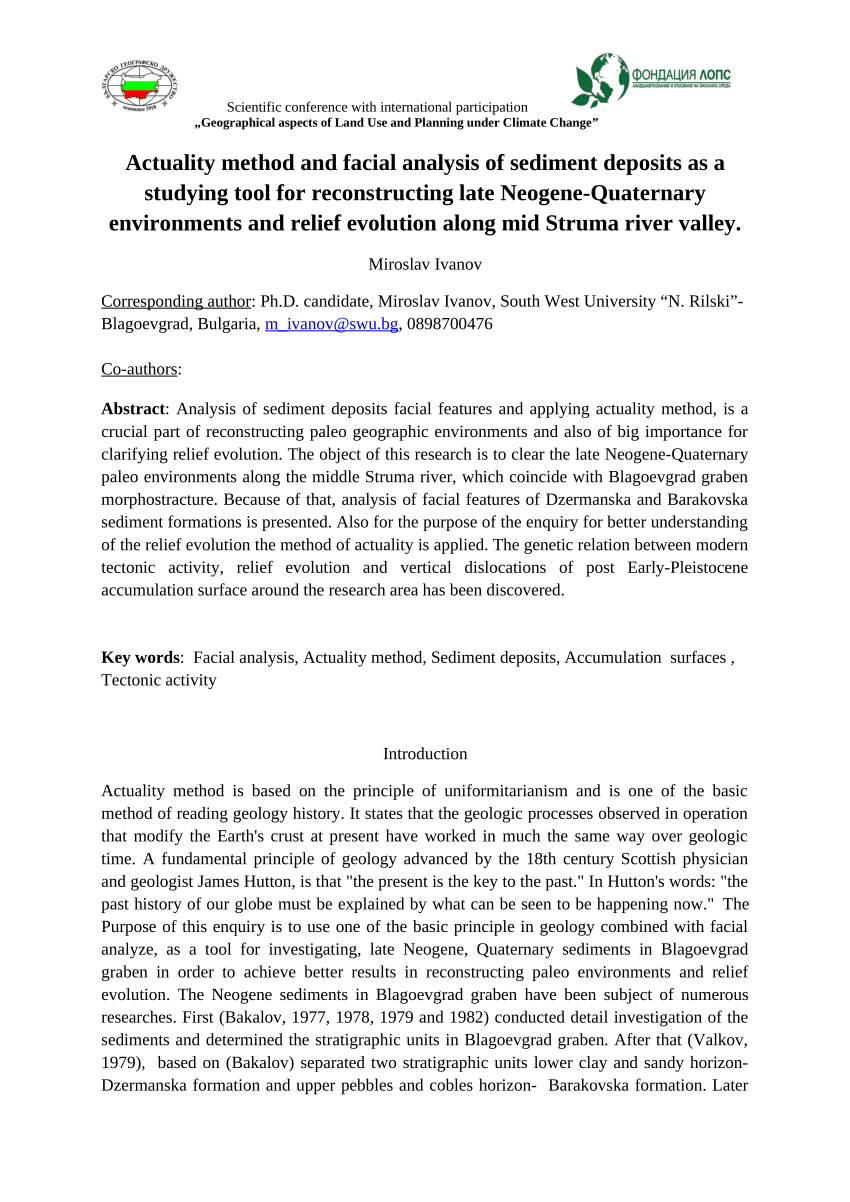 Reconstructing quaternary environments