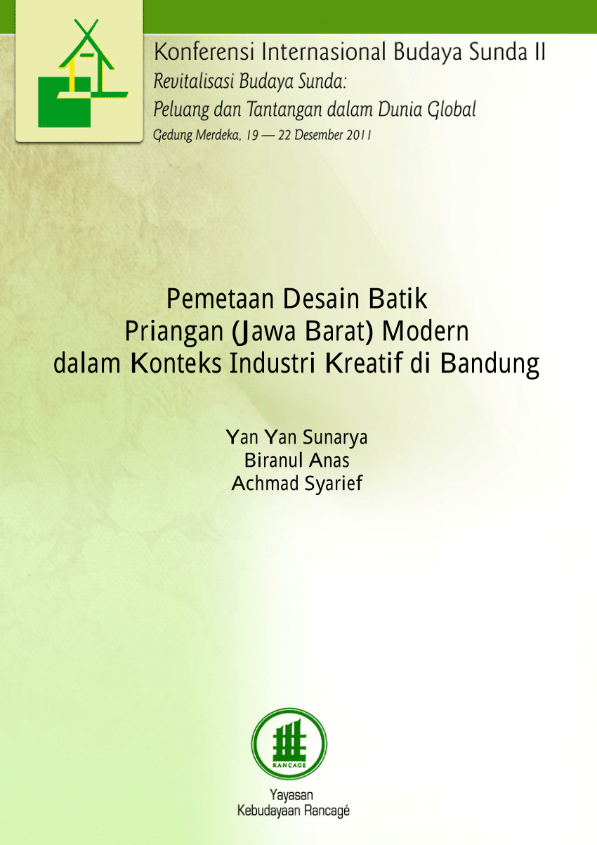  PDF Pemetaan Desain  Batik  Priangan Modern Jawa  Barat 