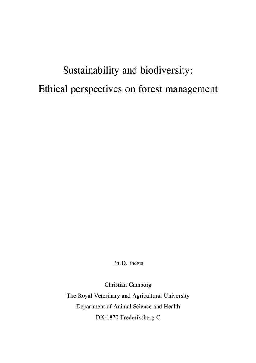 phd thesis on sustainability