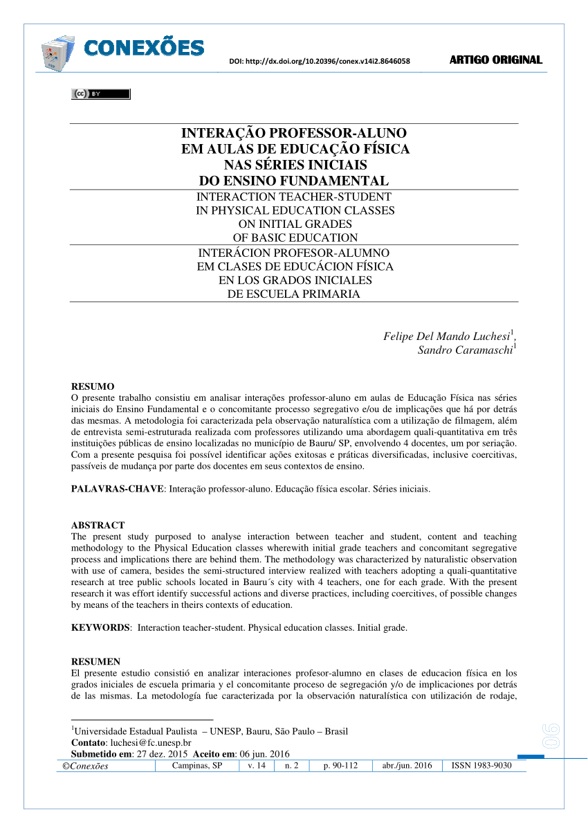 PDF) TEMPO DE REAÇÃO E EQUILÍBRIO DE ESCOLARES COM E SEM PROFESSOR DE  EDUCAÇÃO FÍSICA NAS SÉRIES INICIAIS